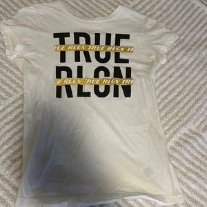 True religion size small, white black and gold